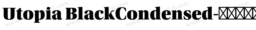 Utopia BlackCondensed字体转换